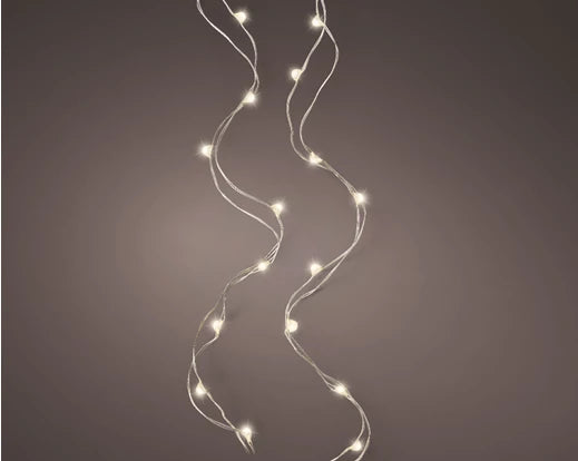 Micro LED Stringlights Battery Operated Warm White (L.495cm)