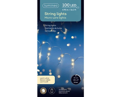 Micro LED Stringlights Battery Operated Warm White (L.495cm)