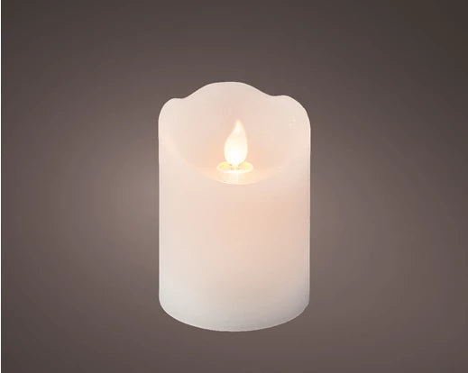 Lumineo LED Flameless Christmas Candle White Wax | Battery Operated (10x7.5 cm)