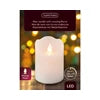 Lumineo LED Flameless Christmas Candle White Wax | Battery Operated (10x7.5 cm)