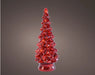 Christmas Tree Glass Red Battery Operated LED (H.24cm)