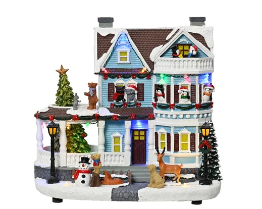 Christmas Village Set with LED Battery Operated (29x20 cm)