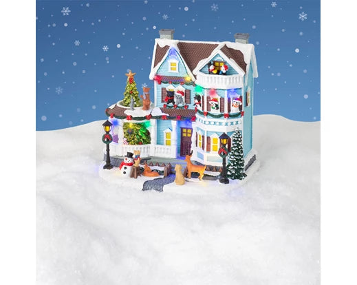 Christmas Village Set with LED Battery Operated (29x20 cm)