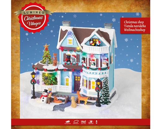 Christmas Village Set with LED Battery Operated (29x20 cm)