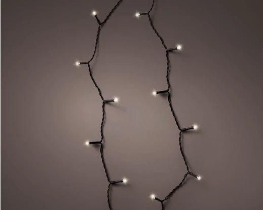 24 Lumineo Durawise Battery Christmas Lights Warm White LED 1.72M Black Cable