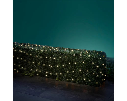 192 Lumineo Durawise Net Twinkle Lights | Battery Operated - Warm White 180cm