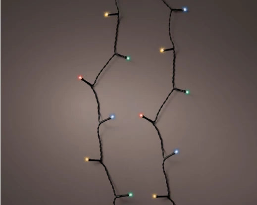 368 Lumineo Durawise Twinkle Effect Muti Colour Christmas Lights Black Cable 27.5m