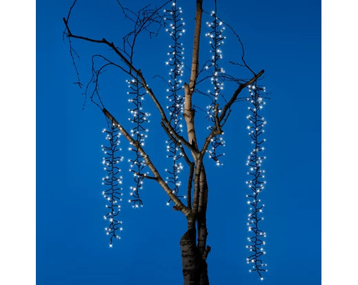 Lumineo LED Tree Cascade Cluster with Twinkle Effect | Cool White (200cm | 480 LED)