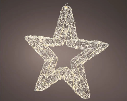 Lumineo Metal Frame Star With 500 Warm White Lights (60 cm)