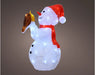 Acrylic Snowman Figure with Bird LED Light Decoration - (L.18cm W.28cm H.37cm)