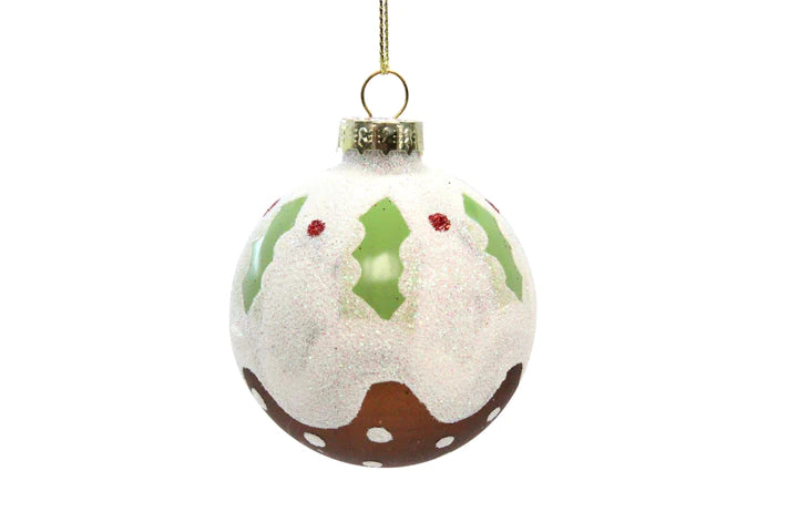 Christmas Bauble Christmas Pudding 6cm