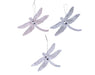 Christmas Dragonfly Hanging Ornament Pink/Silver/White (L4.5 cm, W10 cm, H12.5 cm)