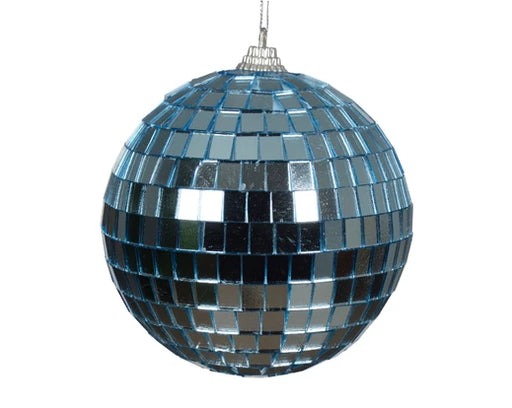 Disco Ball Blue Christmas Hanging Bauble - Glass Foam Material (D10cm