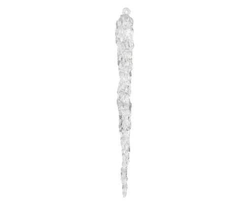 Christmas Hanging Icicle Decoration - Plastic Transparent (L.1.9cm x W.1.3cm x H.18.5cm)