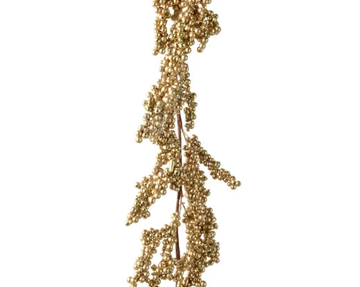 Christmas Garland Glitter Beads Gold (130cm)