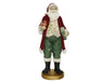 Christmas Santa Standing with Present Ornament (L.9cm W.10.5cm H.24cm)