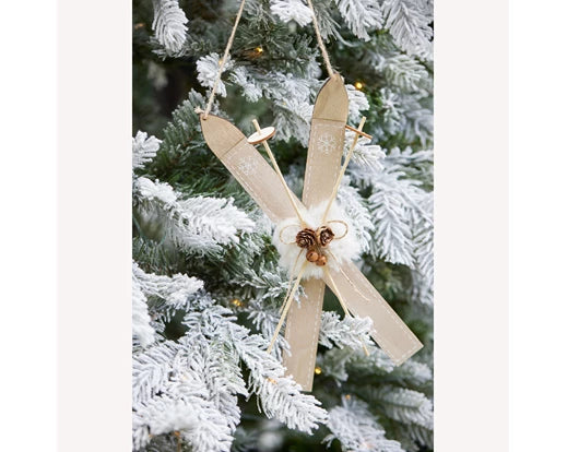 Pair of Skis Hanging Christmas Decoration  (11x6 cm)