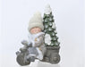 Christmas Boy Figurine Bike (52cm)