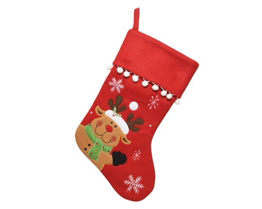 Christmas Stocking Santa, Reindeer or Snowman (40x25 cm)