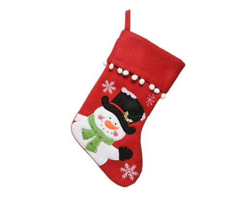 Christmas Stocking Santa, Reindeer or Snowman (40x25 cm)