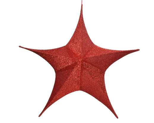 Star Hanging Christmas Decoration | Red (135cm)