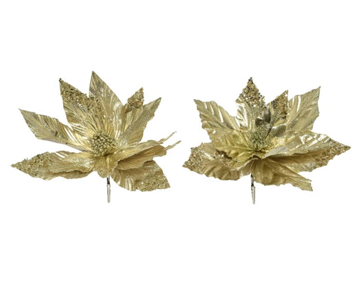 Decorative Flowers In Light Gold (30 cm)