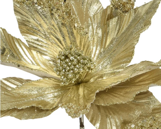 Decorative Flowers In Light Gold (30 cm)