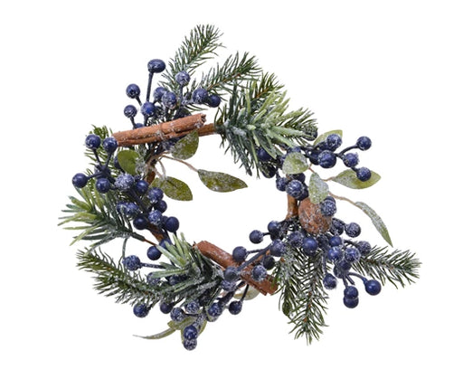 Christmas Blueberry Wreath Frosted Indoor (D.20cm x H.2cm)