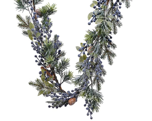 Christmas Garland Frosted Blue Berries (D20cm x L.180cm)