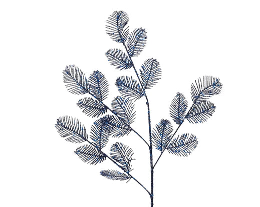 Decorative Branch with Night Blue Pine Leaves (72x15 cm)