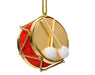 Christmas Hanging Drum Decoration velvet red (D11cm)