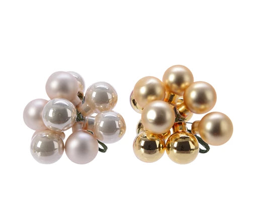 Baubles On Wire Glass Enamel-Matt | Light Gold or Pearl (2 cm)