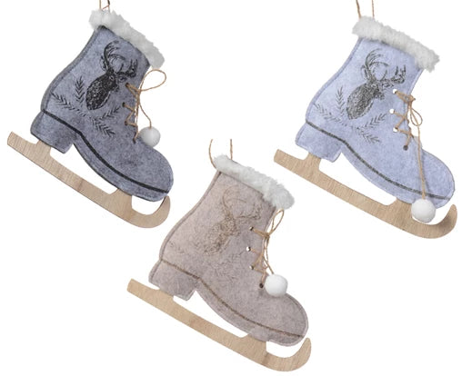 Ice Skate Hanging Christmas Decoration  (11x6 cm)