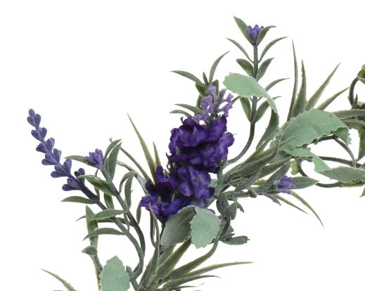 Wreath with Purple Flowers