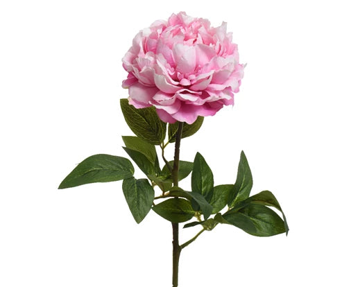 Faux Peony On Stem - Pink (72x34cm)