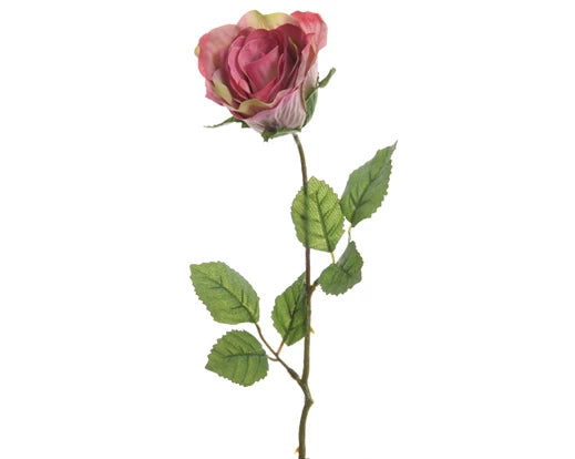 Artificial Rose On Stem - Pink (45cm)