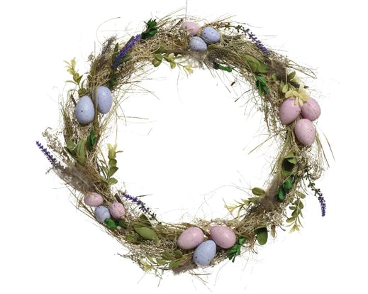 Wreath with Eggs and Flowers