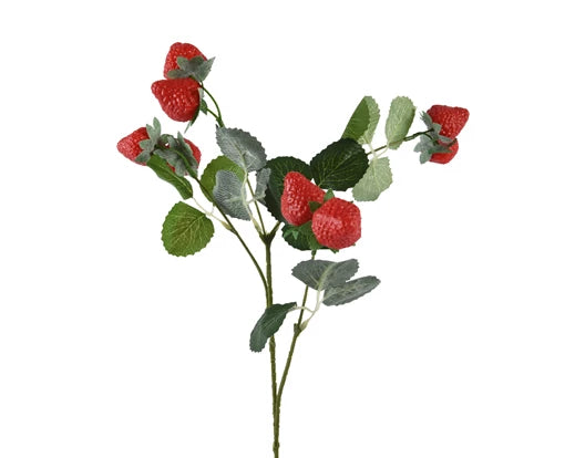 Decorative Strawberry On Stem (69x16cm)