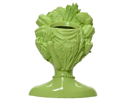 Vase Head Vegetables - Green (22.7x13.2cm)