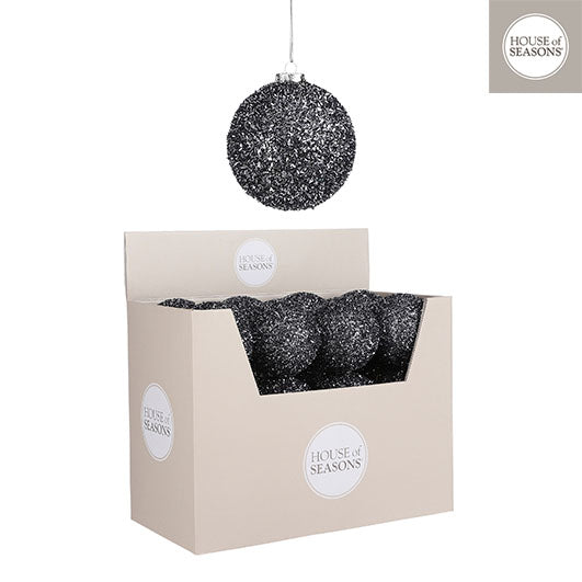 Christmas Bauble Unbreakable Anthracite (10cm)