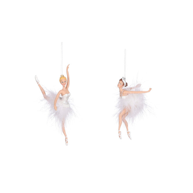 Christmas Ornament Ballerina White 18cm