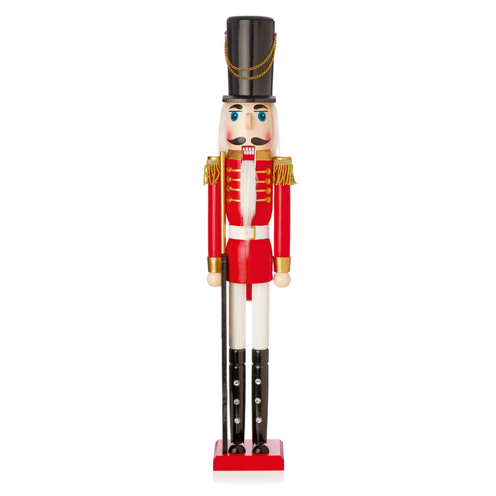 Christmas Nutcracker Soldier Pinewood With Traditional Finish (82cm)