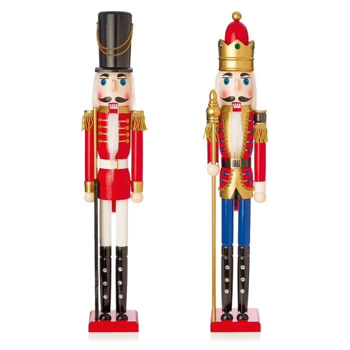 Christmas Nutcracker Soldier Pinewood With Traditional Finish (82cm)