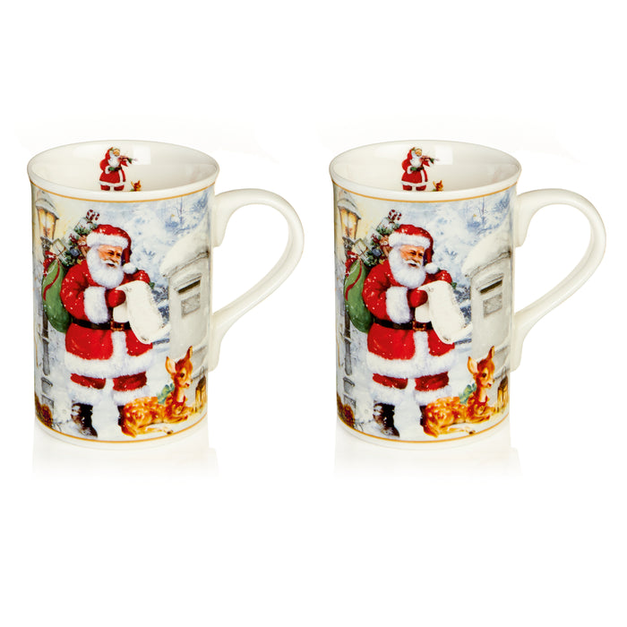 Set of 2 Santa Mugs in Gift box