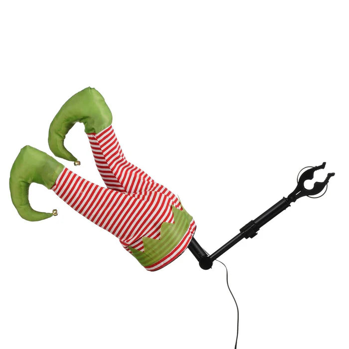 Animated Kicking Legs - Elf Tree Decoration - Mains operated