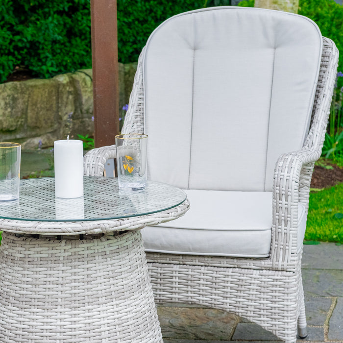 Parma Bistro Set (White Washed)