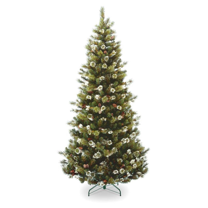 7.5 Foot Glittery Bristle Pine Christmas Tree