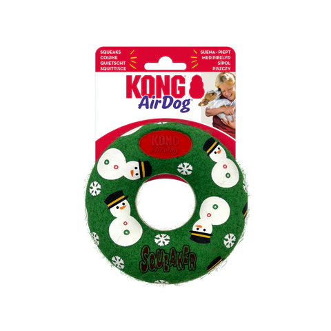 Kong Holiday Airdog Squeaker Donut Med Newlands Garden Centre