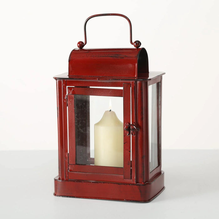 Lantern Melanie Dark Red 33cm Small