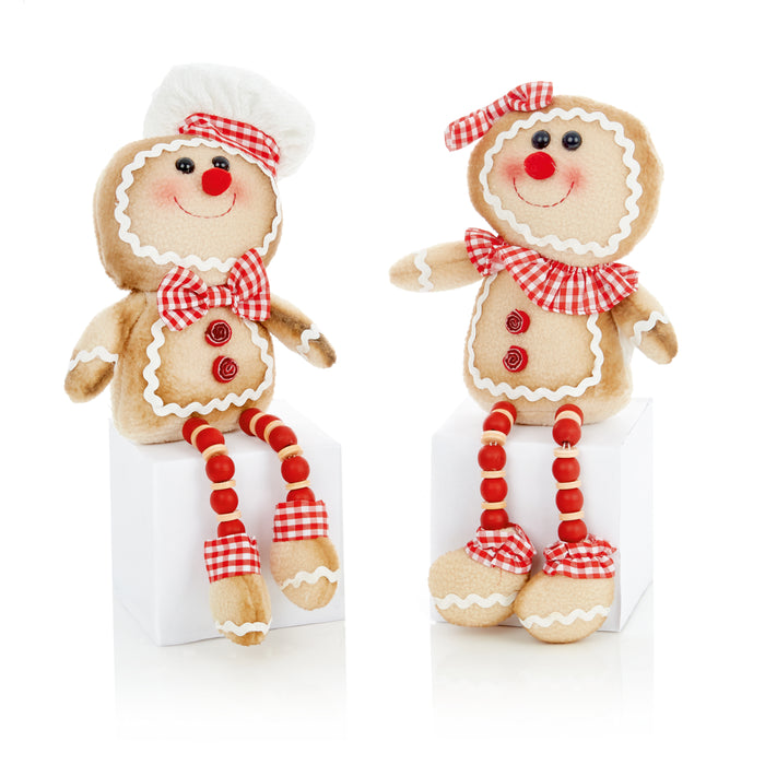 Gingerbread Man or Woman with Dangly Legs 35cm